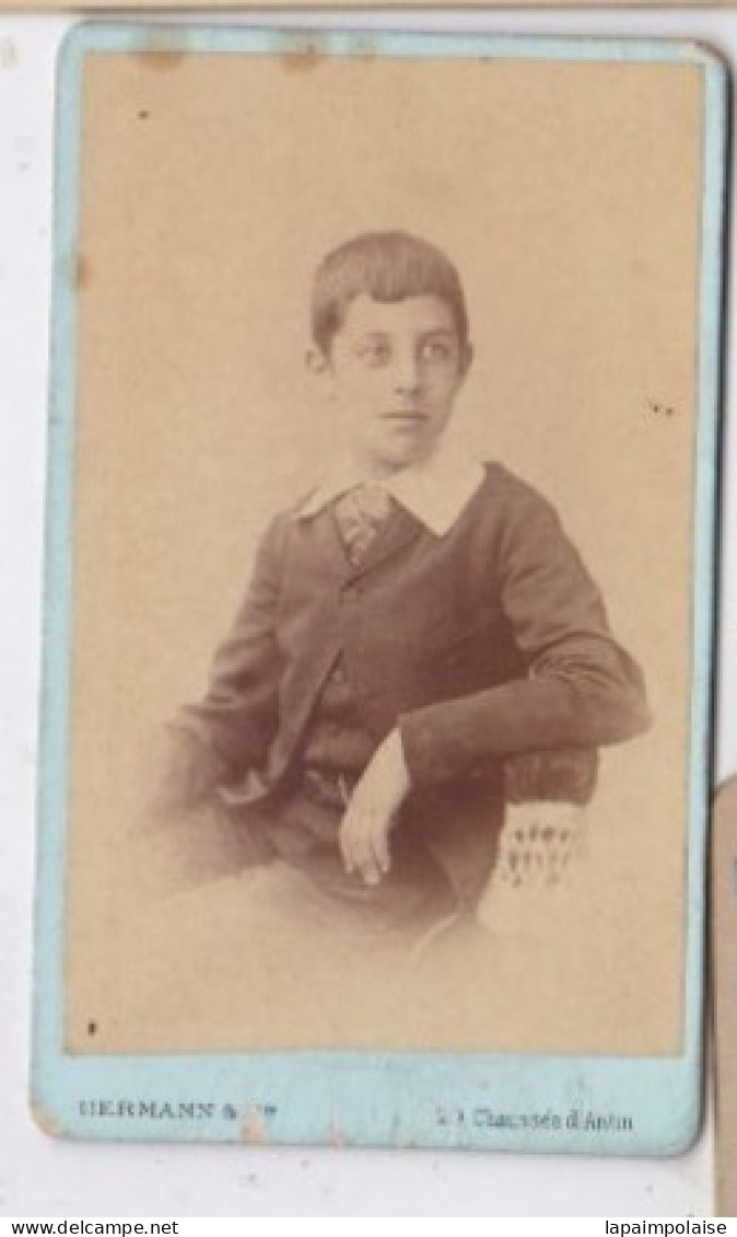 Photo C D V 1890  Paris Mr Edmond De Ronseray Jeune 12 Ans  Photo Hermann Paris  Réf 30539 - Personnes Identifiées