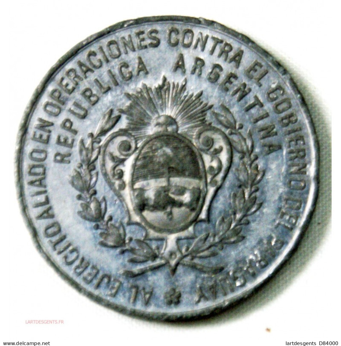 Médaille JETON, République ARGENTINE Contre Gouvernement PARAGUAY - Andere & Zonder Classificatie