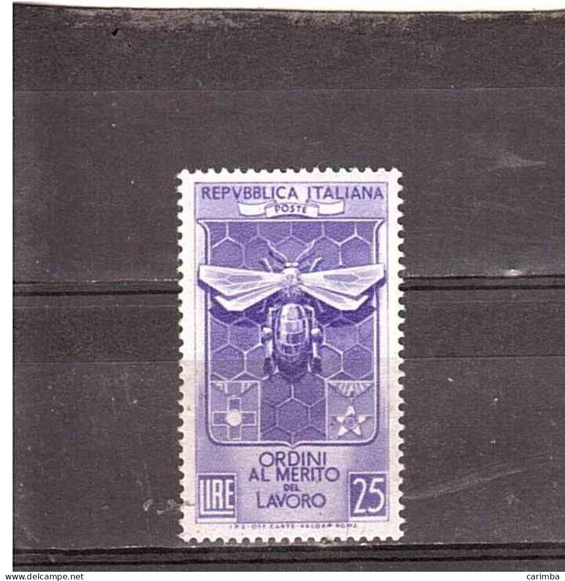 1953 L.25 ORDINE AL MERITO DEL LAVORO - 1946-60: Poststempel