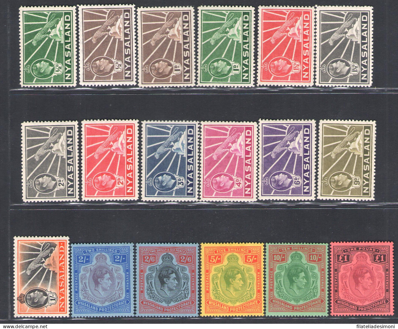 1938-44 Nyasaland Protectorate - Stanley Gibbons N. 130/43 - MNH** - Other & Unclassified