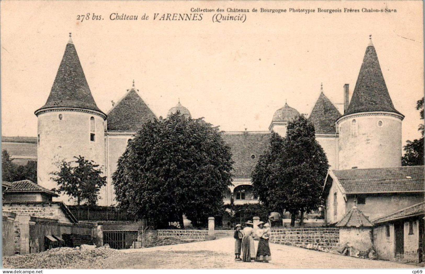 Quincié-en-Beaujolais Canton Beaujeu Château De Varennes Castle Rhône 69430 N°278 Bis Cpa Non Ecrite Au Dos TB.E - Other & Unclassified