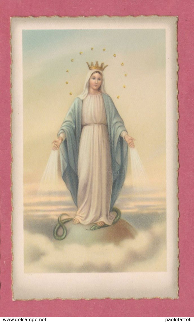 Santino, Holy Card.  Vergine Maria . Ed. NB  N° M811-  Dim. 104 X60 Mm- - Images Religieuses
