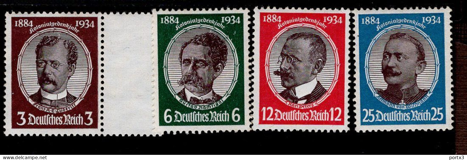 Deutsches Reich 540 - 543 Kolonialforscher  MNH Postfrisch ** Neuf (1) - Ungebraucht