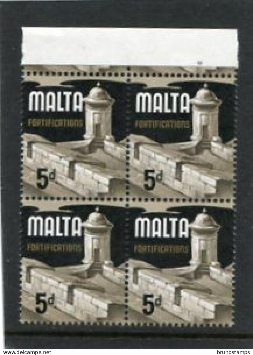 MALTA - 1965  5d  DEFINITIVE  BLOCK OF 4  MINT NH - Malta