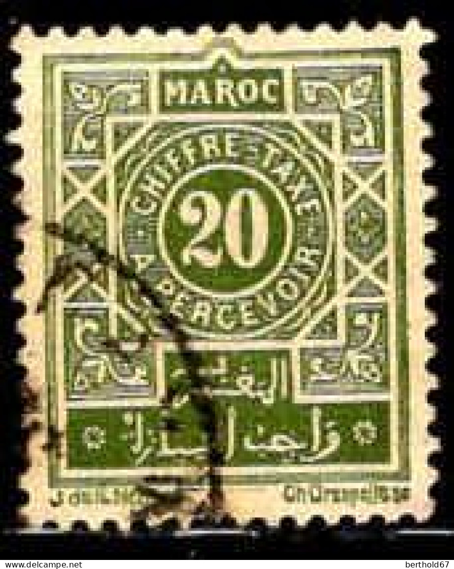 Maroc (Prot.Fr) Taxe Obl Yv:30 Mi:14 Chiffre-Taxe A Percevoir (Beau Cachet Rond) - Strafport