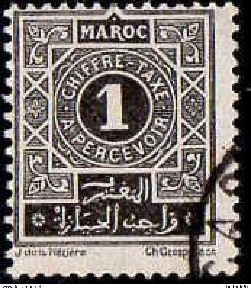Maroc (Prot.Fr) Taxe Obl Yv:27 Mi:11 Chiffre-Taxe A Percevoir (cachet Rond) - Segnatasse