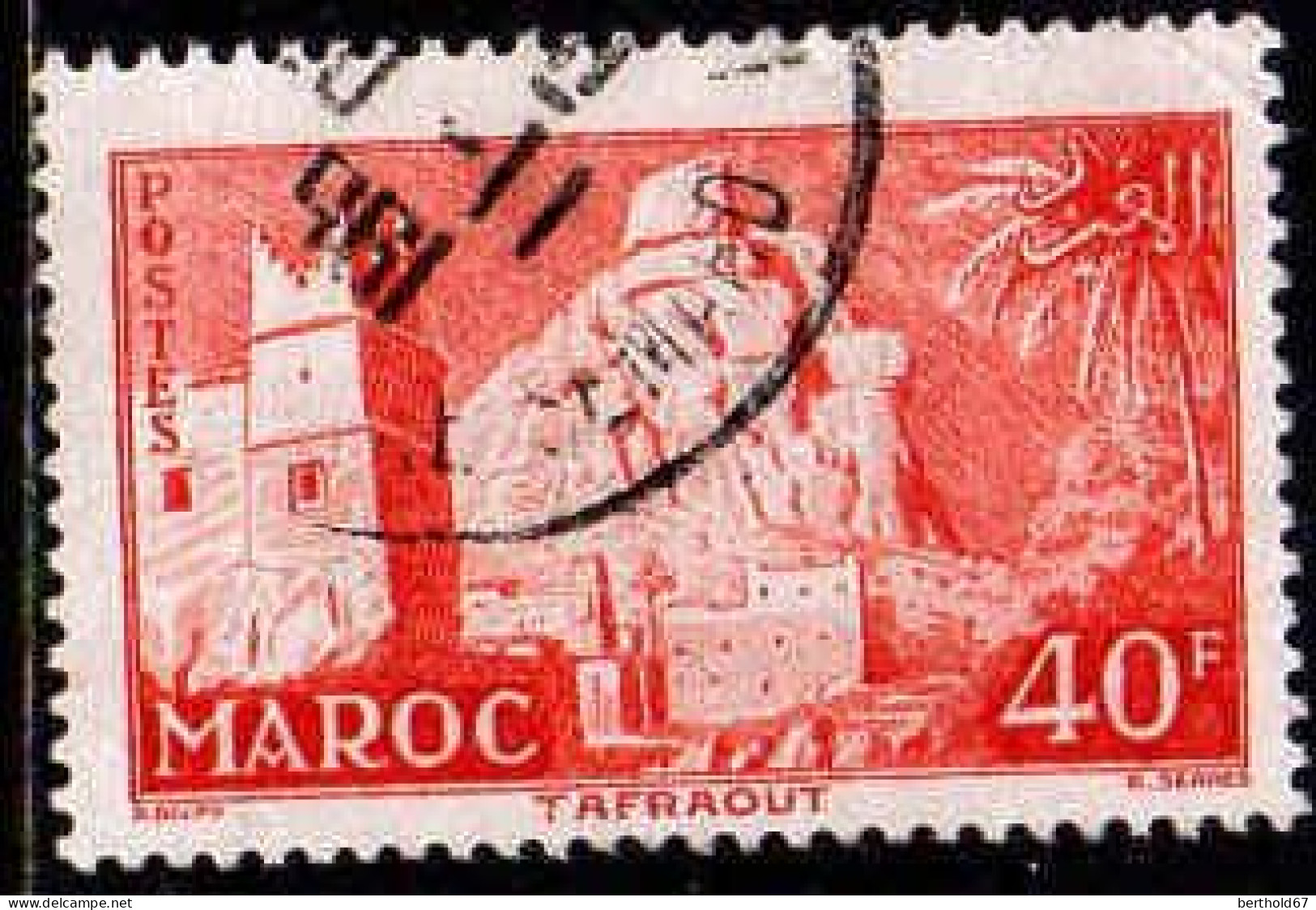 Maroc (Prot.Fr) Poste Obl Yv:359 Mi:402 Tafraout (Beau Cachet Rond) - Used Stamps