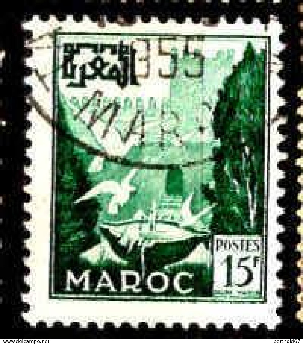 Maroc (Prot.Fr) Poste Obl Yv:333 Mi:339 Vasque Aux Pigeons (TB Cachet Rond) - Gebraucht