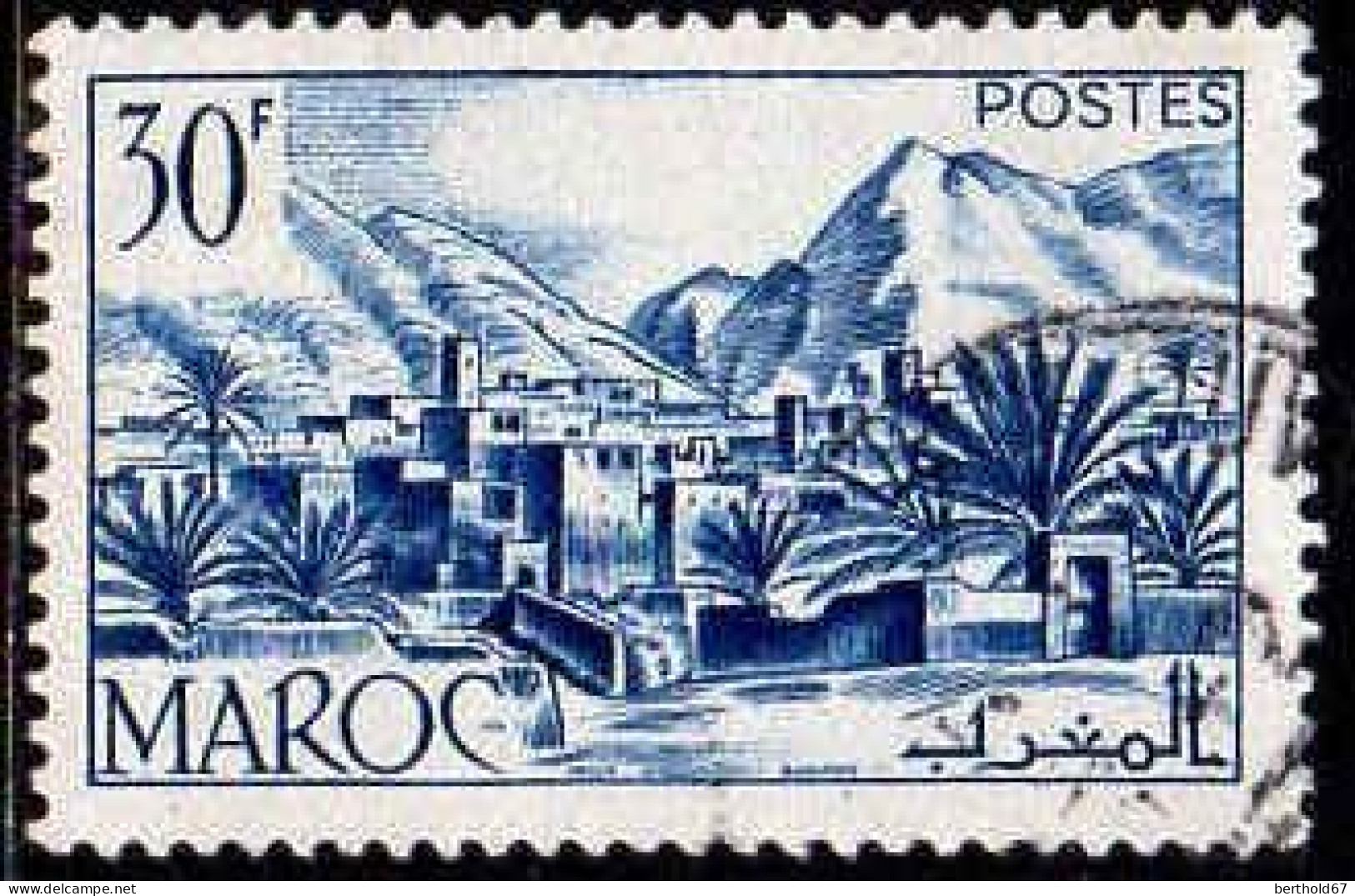 Maroc (Prot.Fr) Poste Obl Yv:305 Mi:315 Vallée Du Todra (Beau Cachet Rond) - Used Stamps