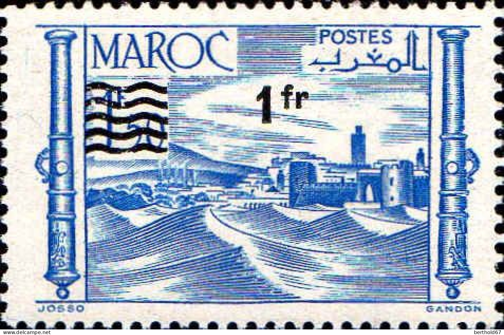 Maroc (Prot.Fr) Poste N** Yv:327 Mi:366 Forteresse - Ungebraucht