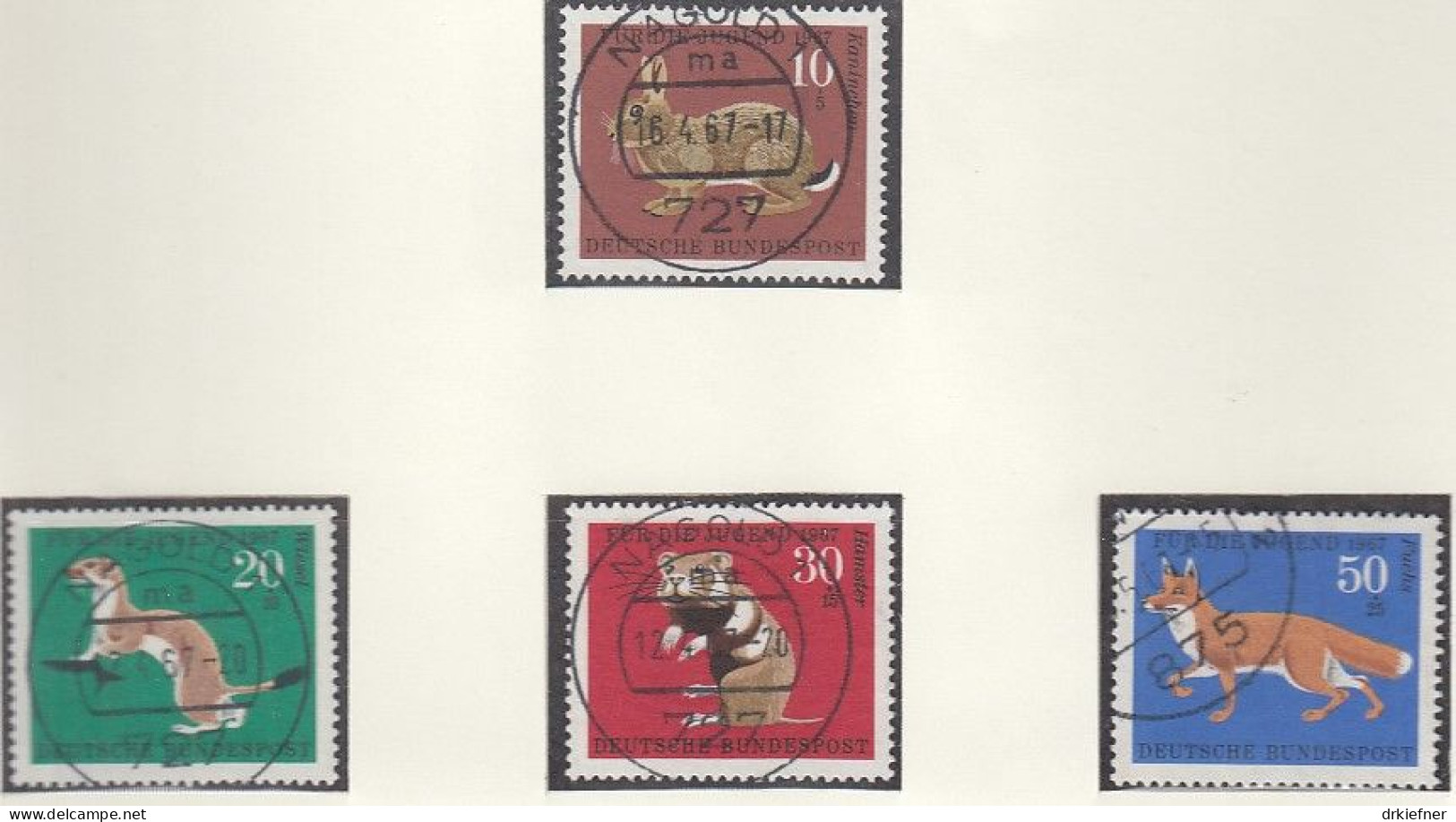 BRD  529-532, Gestempelt, Jugend: Pelztiere, 1967 - Used Stamps