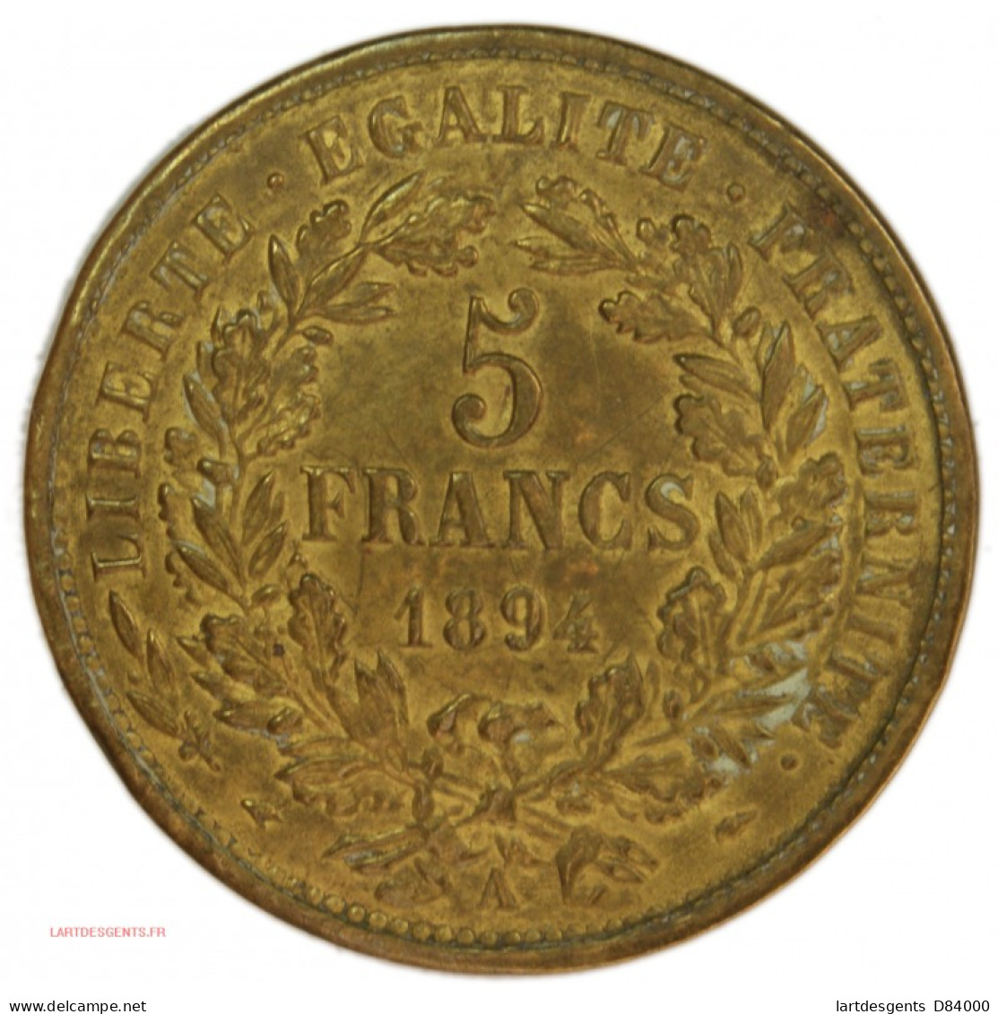 CERES En Laiton, 5 Francs 1894 Superbe, (jeton De Jeu), Lartdesgents.fr - Andere & Zonder Classificatie