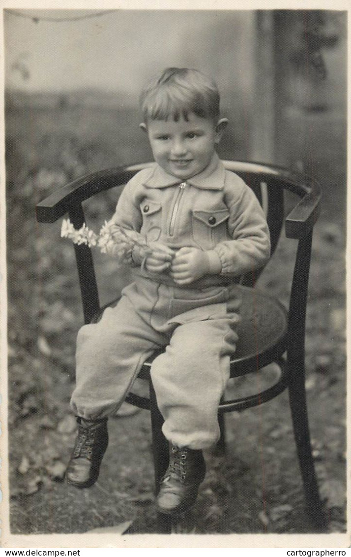 Souvenir Photo Postcard Elegant Boy Romania Hunedoara - Photographie