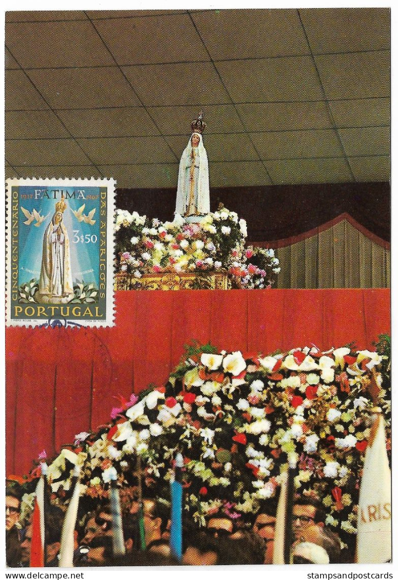 Portugal Carte Maximum Notre Dame De Fatima 1968 Maxicard Our Lady Of Fatima - Christianity