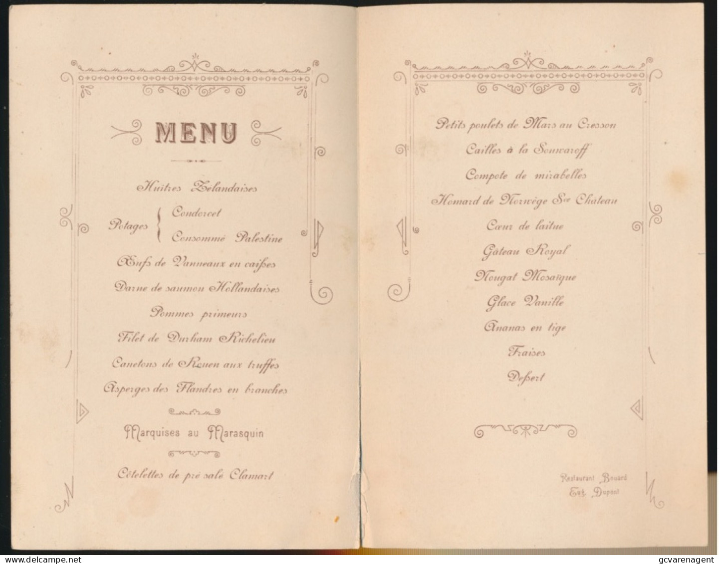 GAND BANQUET DU 1 MAI 1899 - ASSEMBLEE GENERALE DES ROSAIRES DE L'ARRONDISSEMENT DE GAND    195 X 120 MM - Menükarten