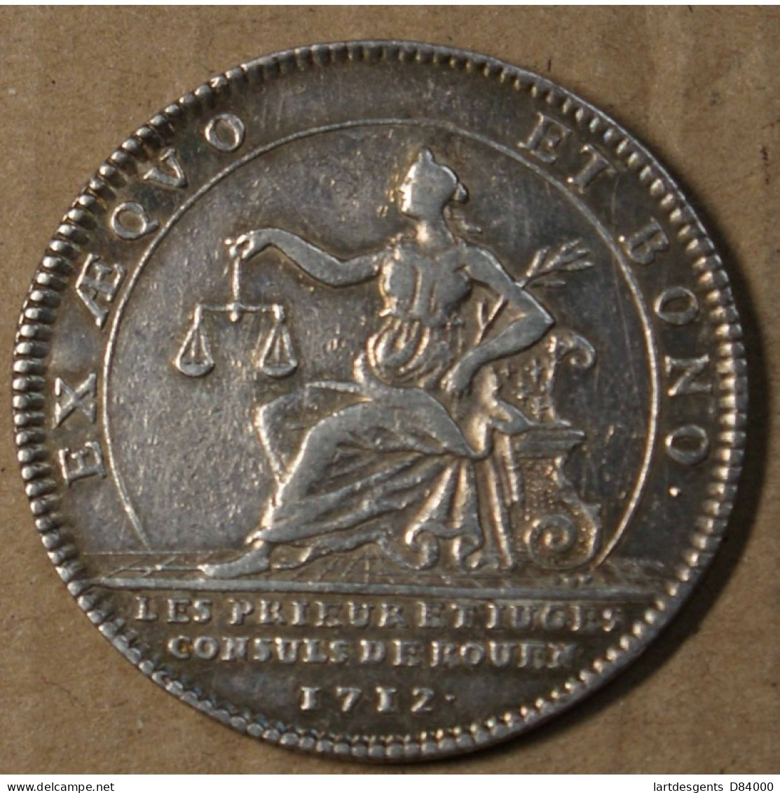 Jeton Louis XIV 1712 Chambre De Commerce De Rouen (2), LARTDESGENTS.FR - Other & Unclassified