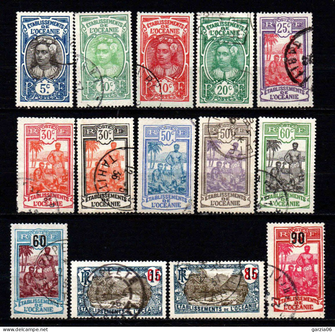 Océanie -1922 - Type Antérieur  - N° 47 à 60 - Oblit - Used - Used Stamps