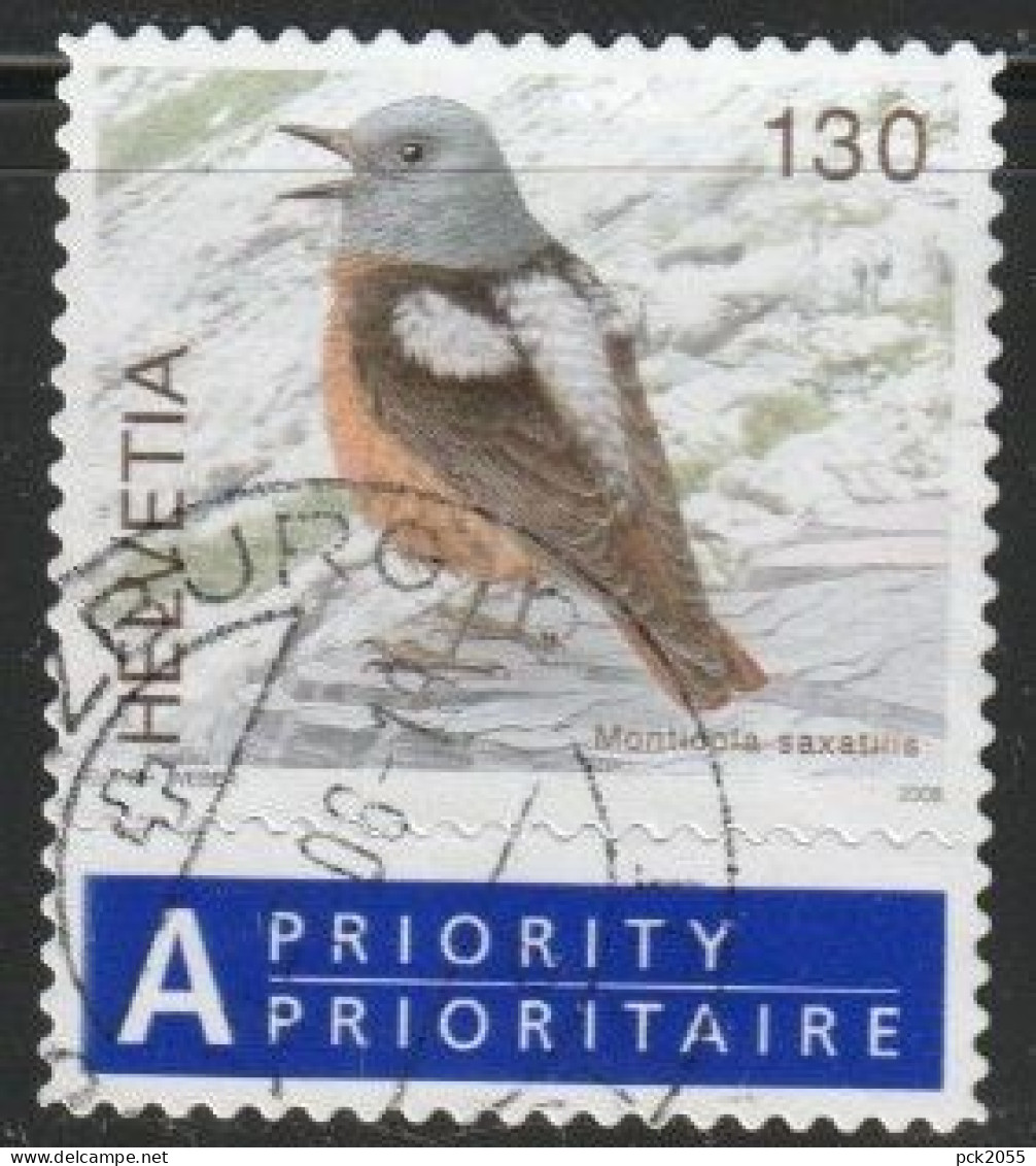 Schweiz  2008 Mi-Nr.2058 Vögel Steinrötel ( 77 ) Günstige Versandkosten - Used Stamps