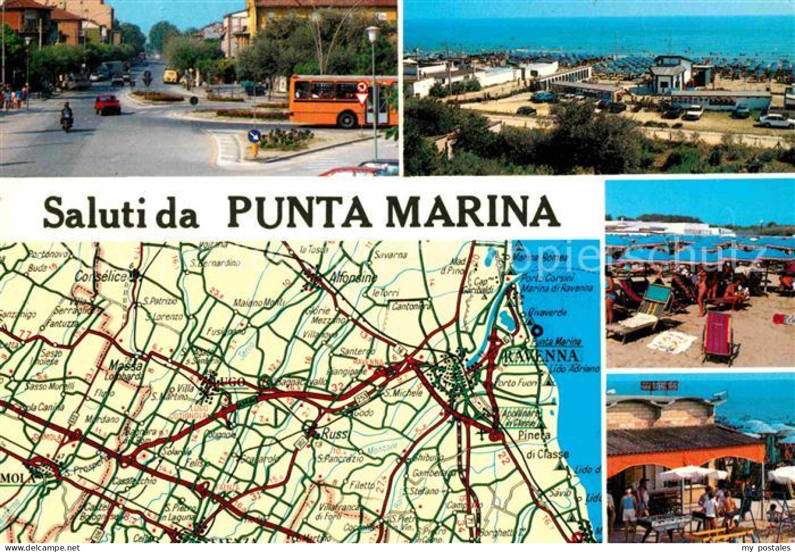 72843637 Punta Marina Terme Strand Landkarte Punta Marina Terme - Autres & Non Classés
