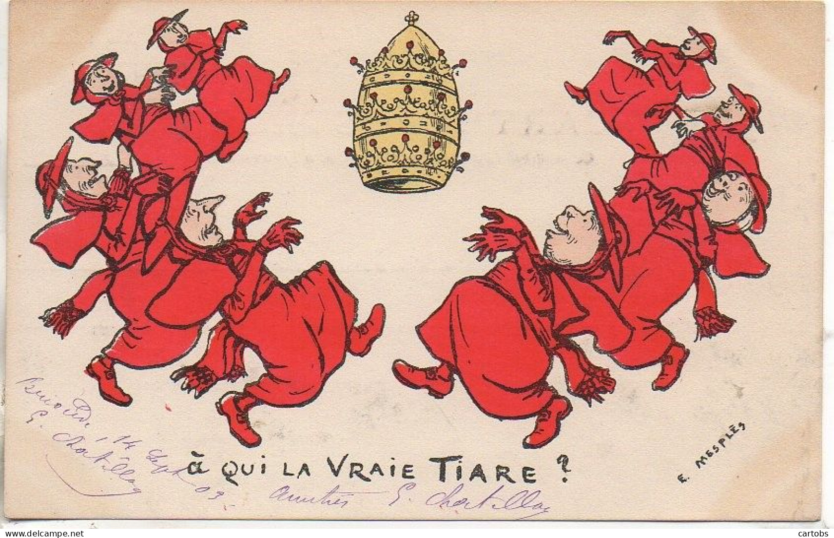 A Qui La Vraie TIARE ?  Illustrée Par Mesplès - Satiriques