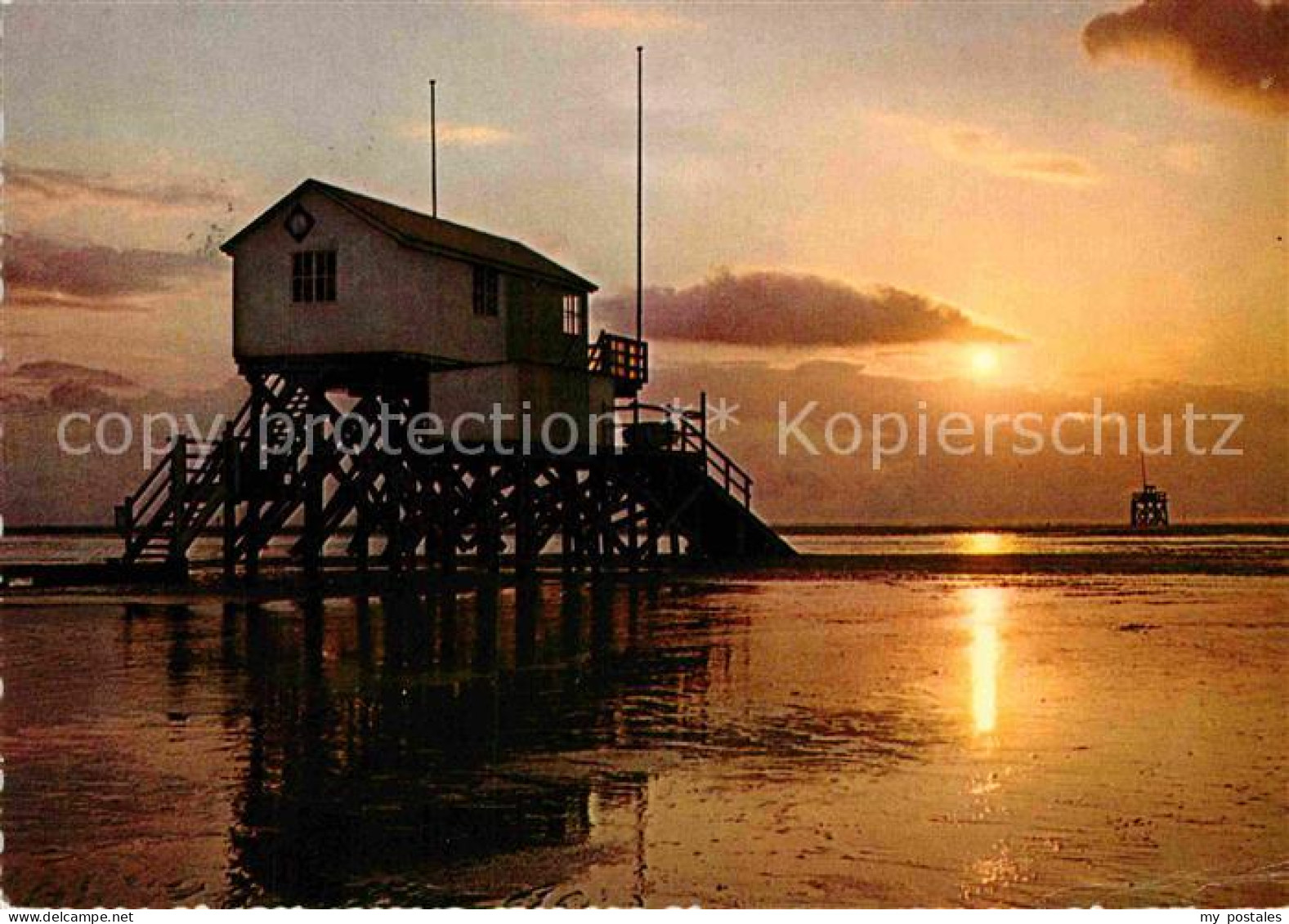 72843548 St Peter-Ording Strand Bei Sonnenuntergang Sankt Peter-Ording - St. Peter-Ording