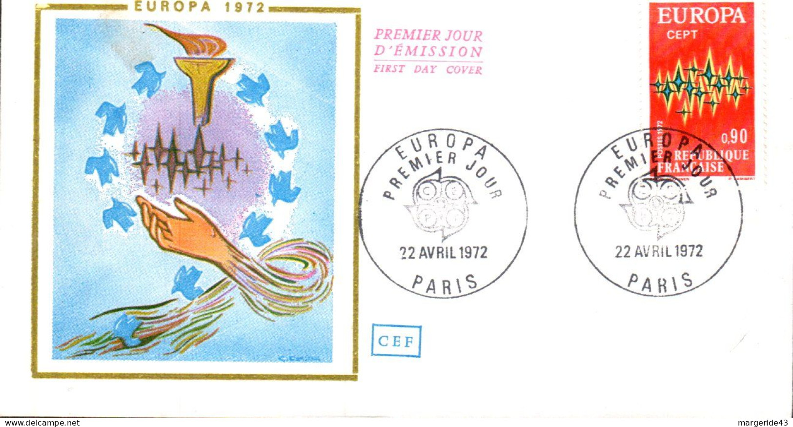 FDC 1972 EUROPA - 1970-1979