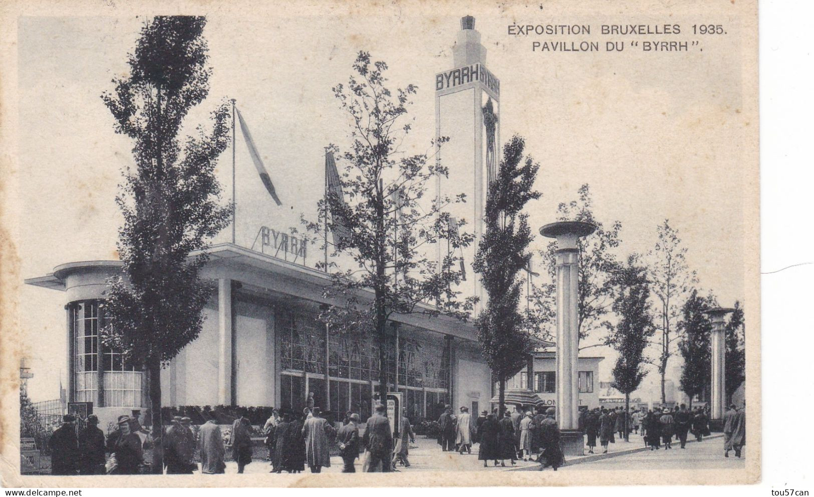 LE  PAVILLON  DE L'APERITIF  BYRRH  -  BRUXELLES  -  BELGIQUE  -  CPA  TRES   ANIMEE  DE  1935 - Exposiciones Universales