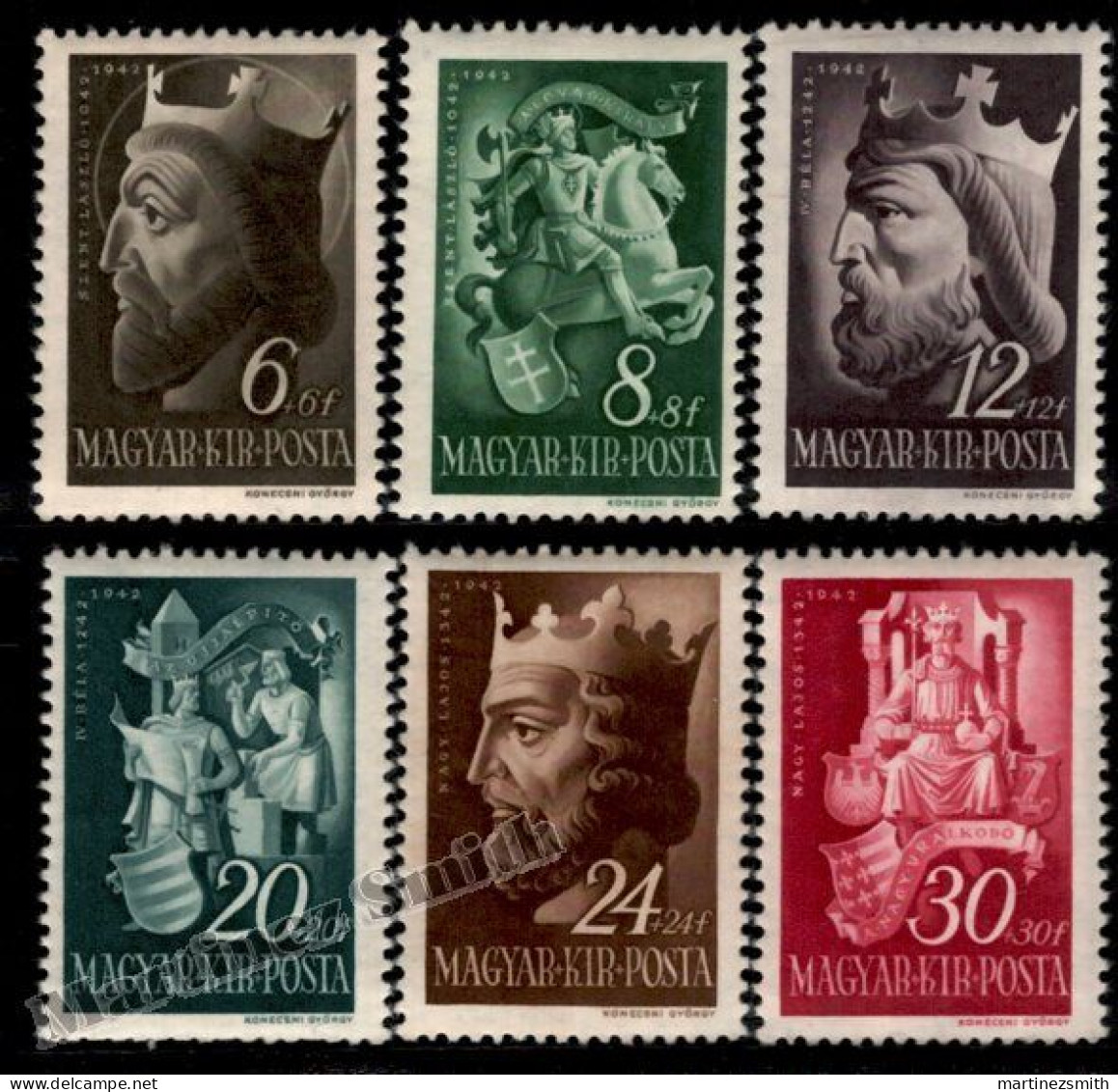 Hongrie - Hungary 1943 Yvert 606-11, Saint Ladislas, Bela IV, Louis 1st... In Profit - MNH - Ungebraucht