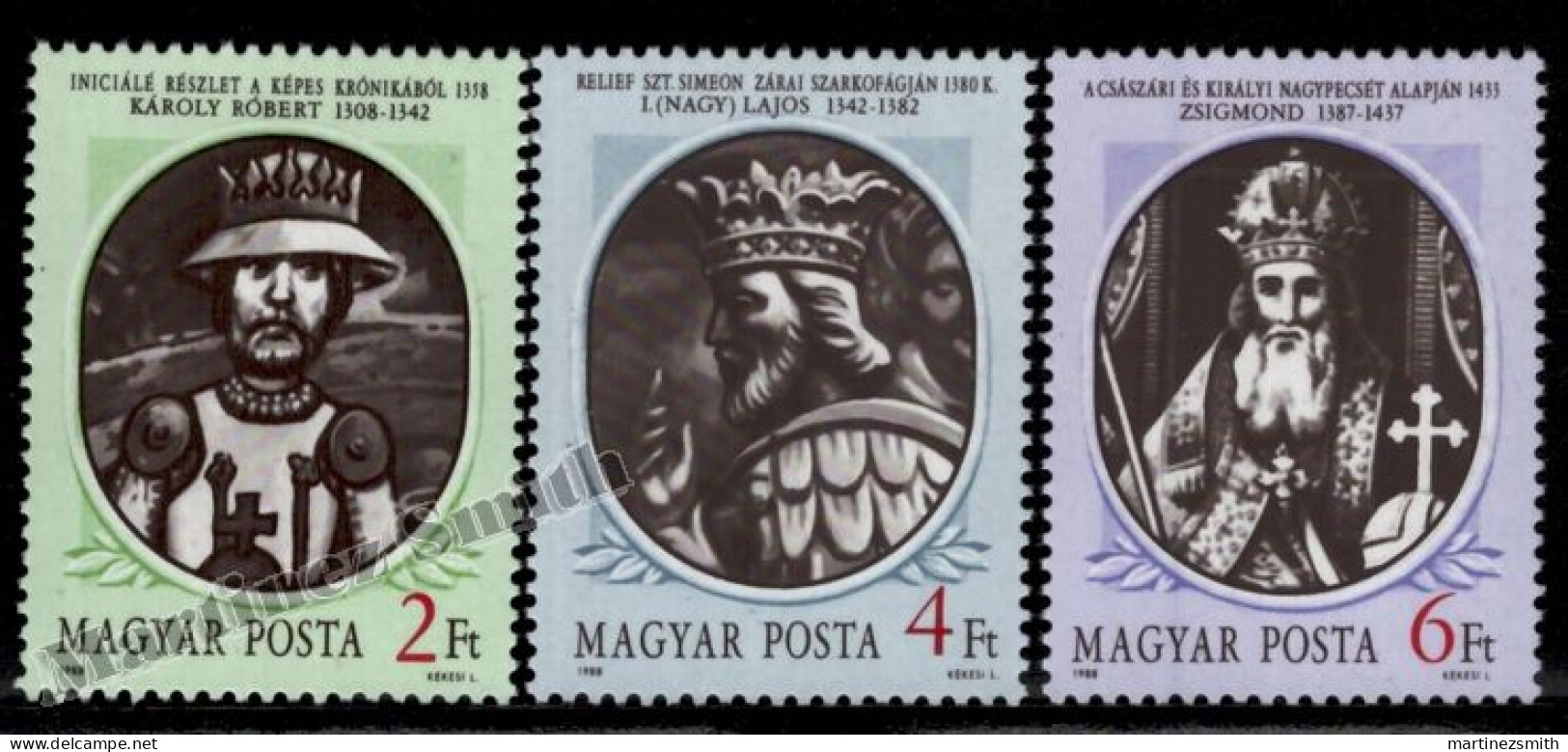 Hongrie - Hungary 1988 Yvert 3157-59, Kings Of Hungary (II)  - MNH - Ongebruikt