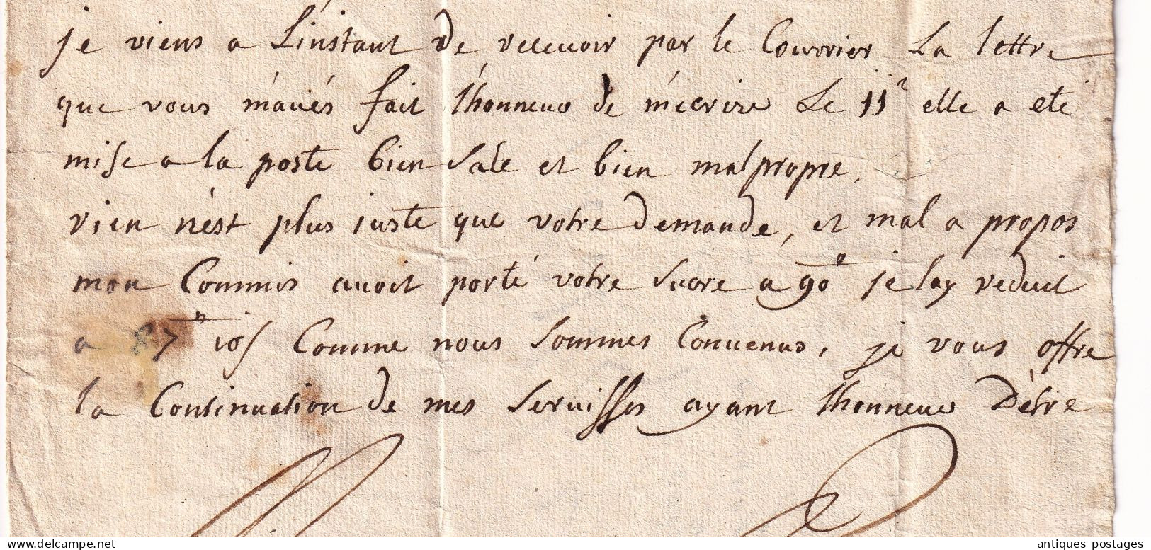 Lettre 1756 La Rochelle Gilbert Charente-Maritime Avec Correspondance pour Niort Deux-Sèvres Jean Chaigneau Epicier