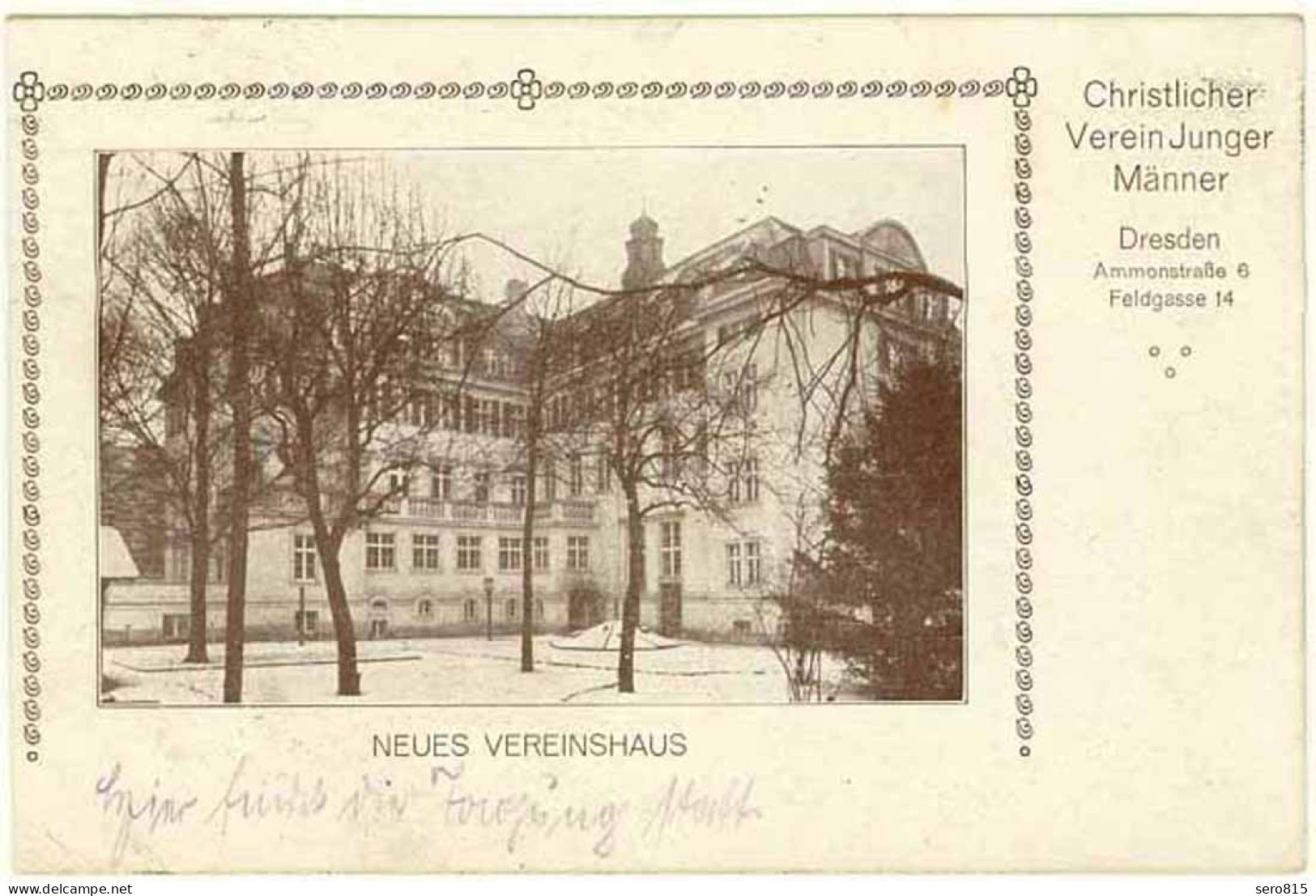 AK 1920 Sachsen Dresden Vereinshaus Christlicher Junger Männer   (0981 - Otros & Sin Clasificación
