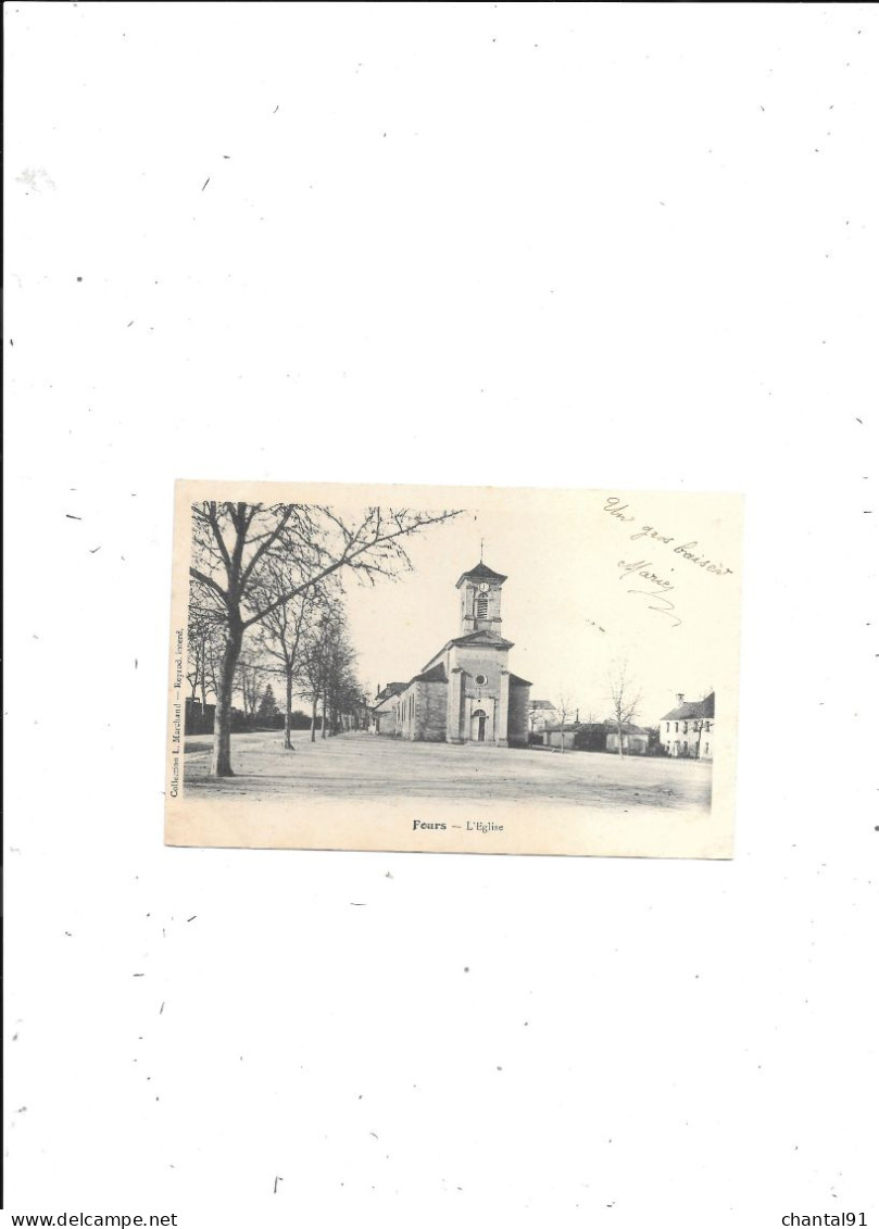 CARTE POSTALE 58 FOURS L'EGLISE VOYAGEE - Andere & Zonder Classificatie