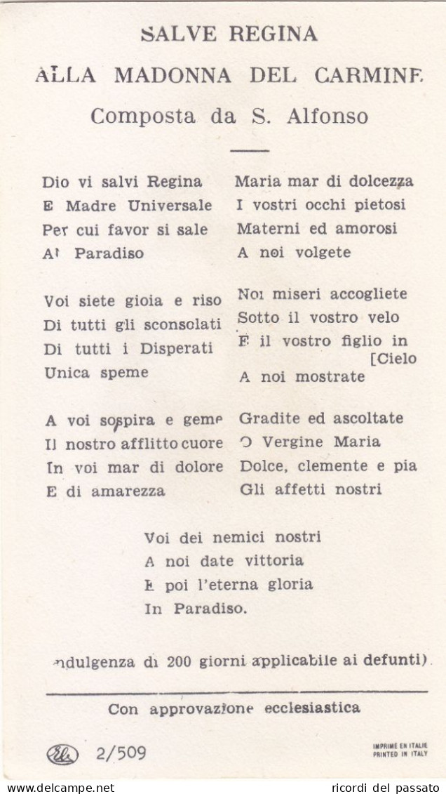 Santino Madonna Del Carmine - Serie Ele 2/509 - Images Religieuses