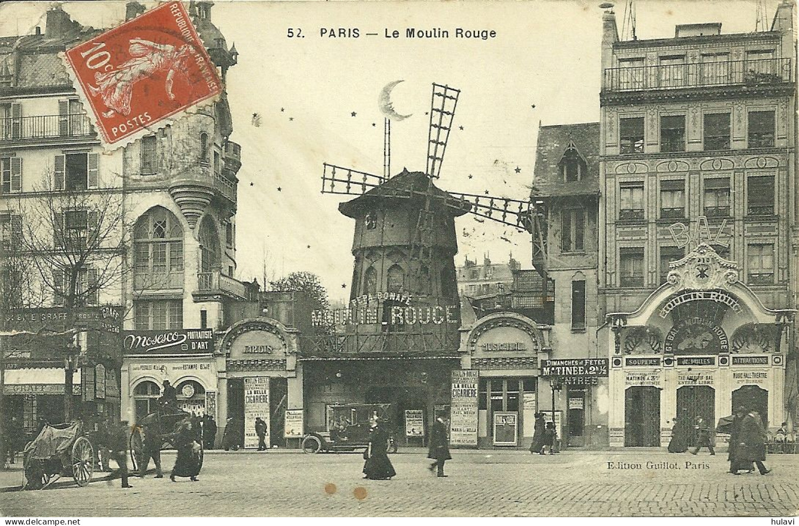 75  PARIS 18° - LE MOULIN ROUGE (coupure A Droite) (ref 9086) - District 18