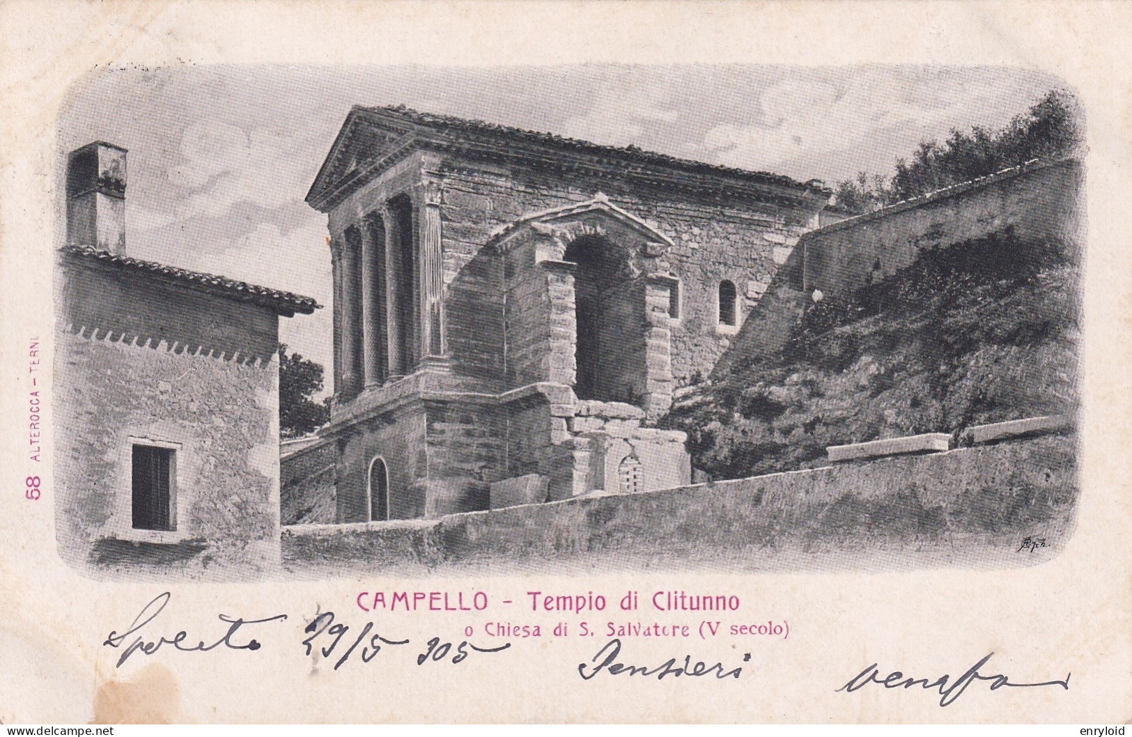 Campello Tempio Di Clitunno 1905 - Autres & Non Classés