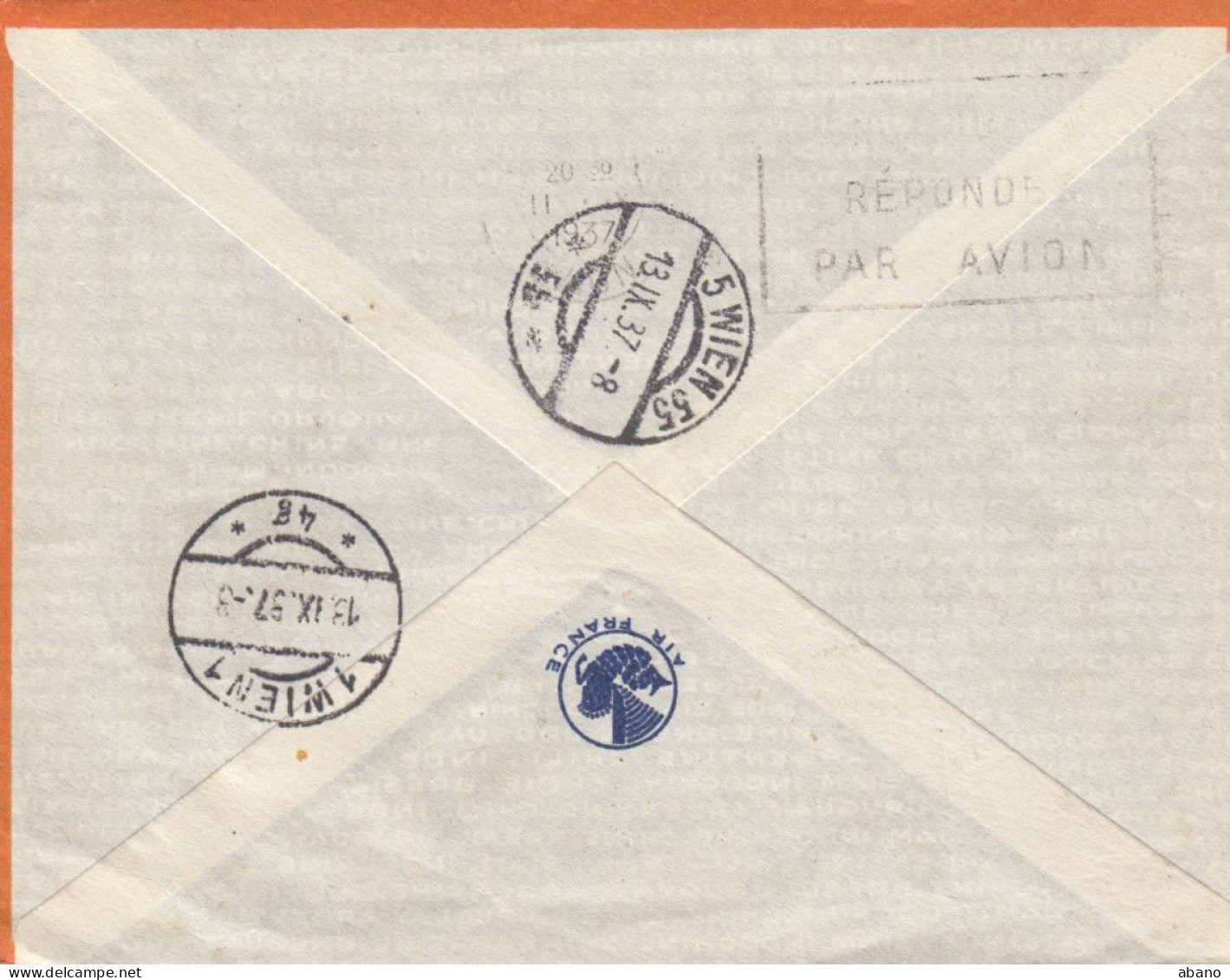 Frankreich 1936 Par Avion Flugpost 85 C. + 1,50 F. Brief EXPOSITION DE 1937 PARIS Nach Wien !!! - Covers & Documents
