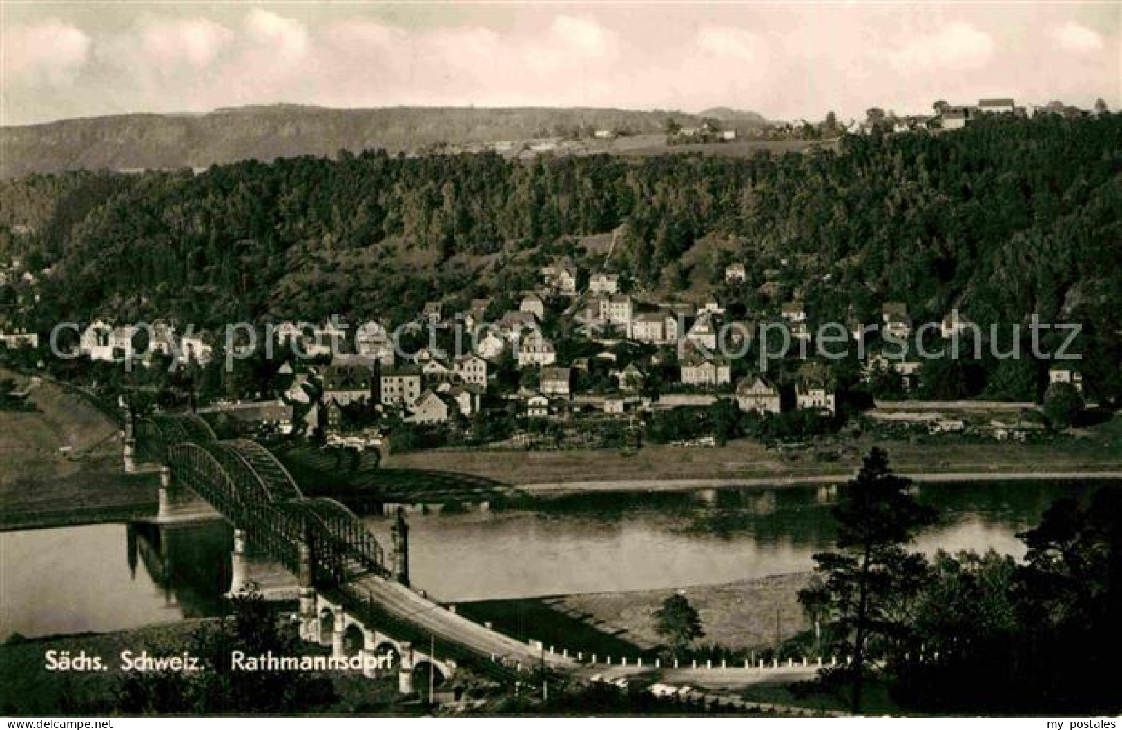 72843156 Rathmannsdorf Pirna Blick Ueber Die Elbe  - Other & Unclassified