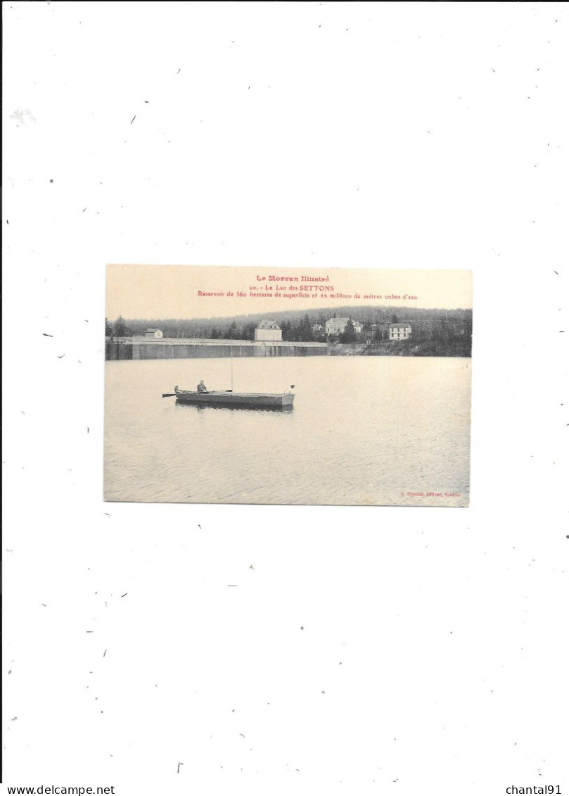 CARTE POSTALE 58 LE LAC DES SETTONS VOYAGEE - Andere & Zonder Classificatie