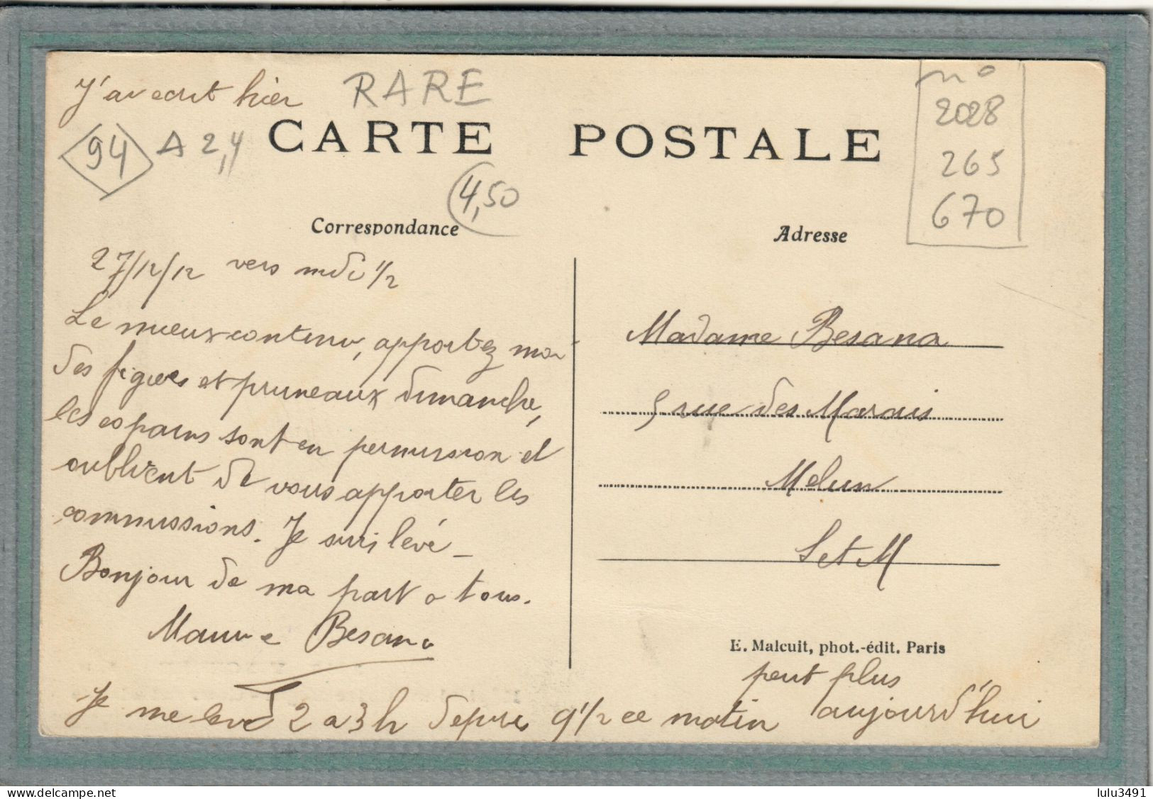 CPA (94) VINCENNES - Mots Clés: Hôpital Auxiliaire, Civil, Complémentaire, Militaire Beguin, Temporaire - 14 /18 - Vincennes