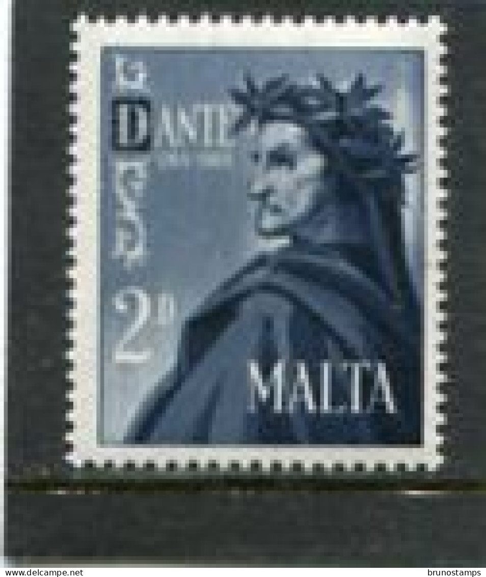 MALTA - 1965  2d  DANTE ALIGHIERI  MINT NH - Malte