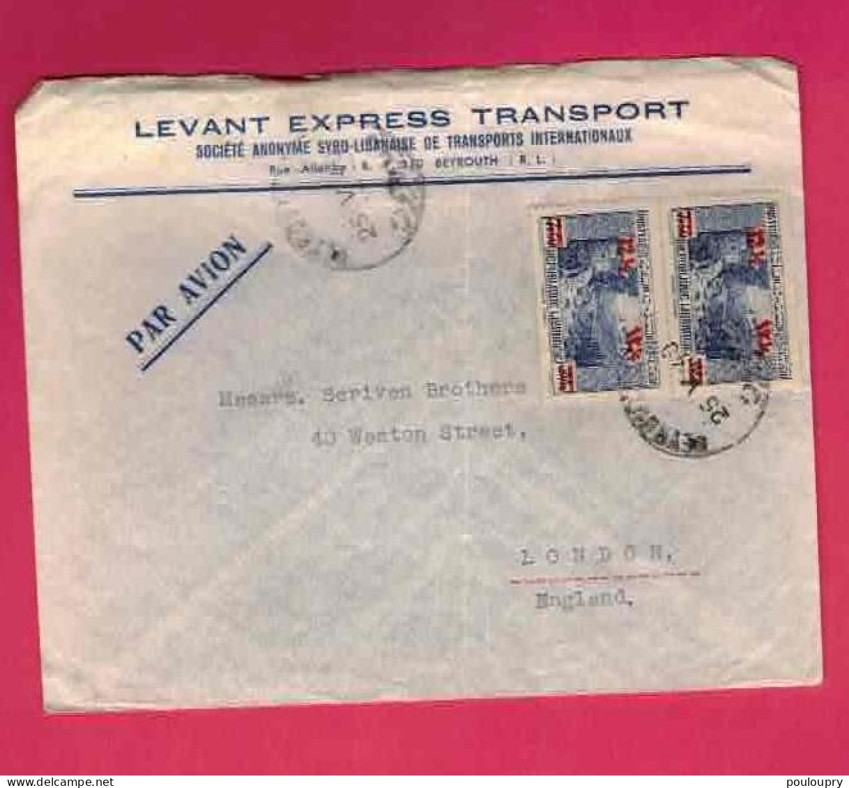Lettre Par Avion De 1940 Pour L' Angleterre - YT N° 162 En Paire - Brieven En Documenten