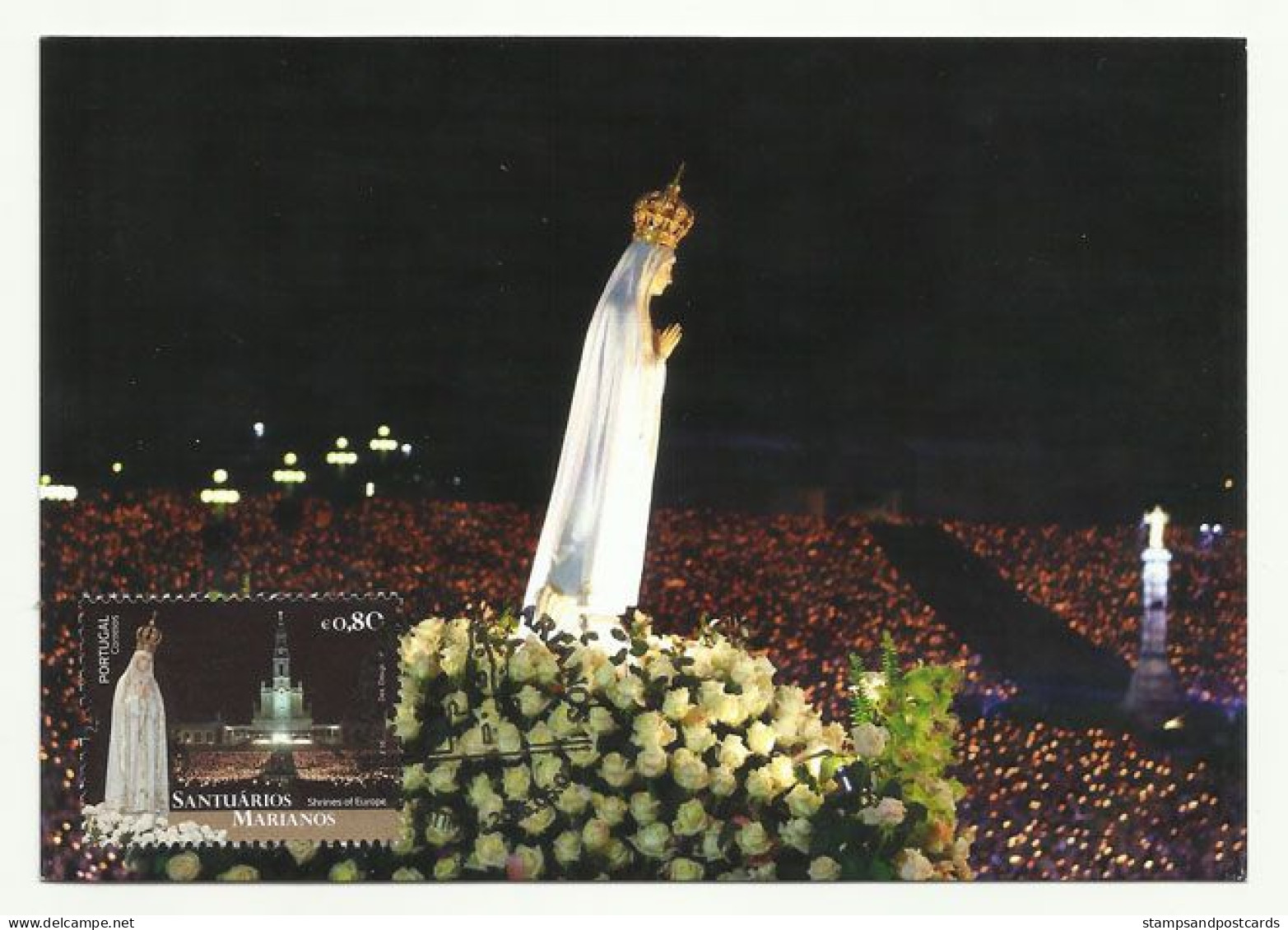 Portugal Sanctuaire Notre Dame De Fátima 2016 Carte Maximum Sanctuary Our Lady Of Fátima Maxicard - Christentum