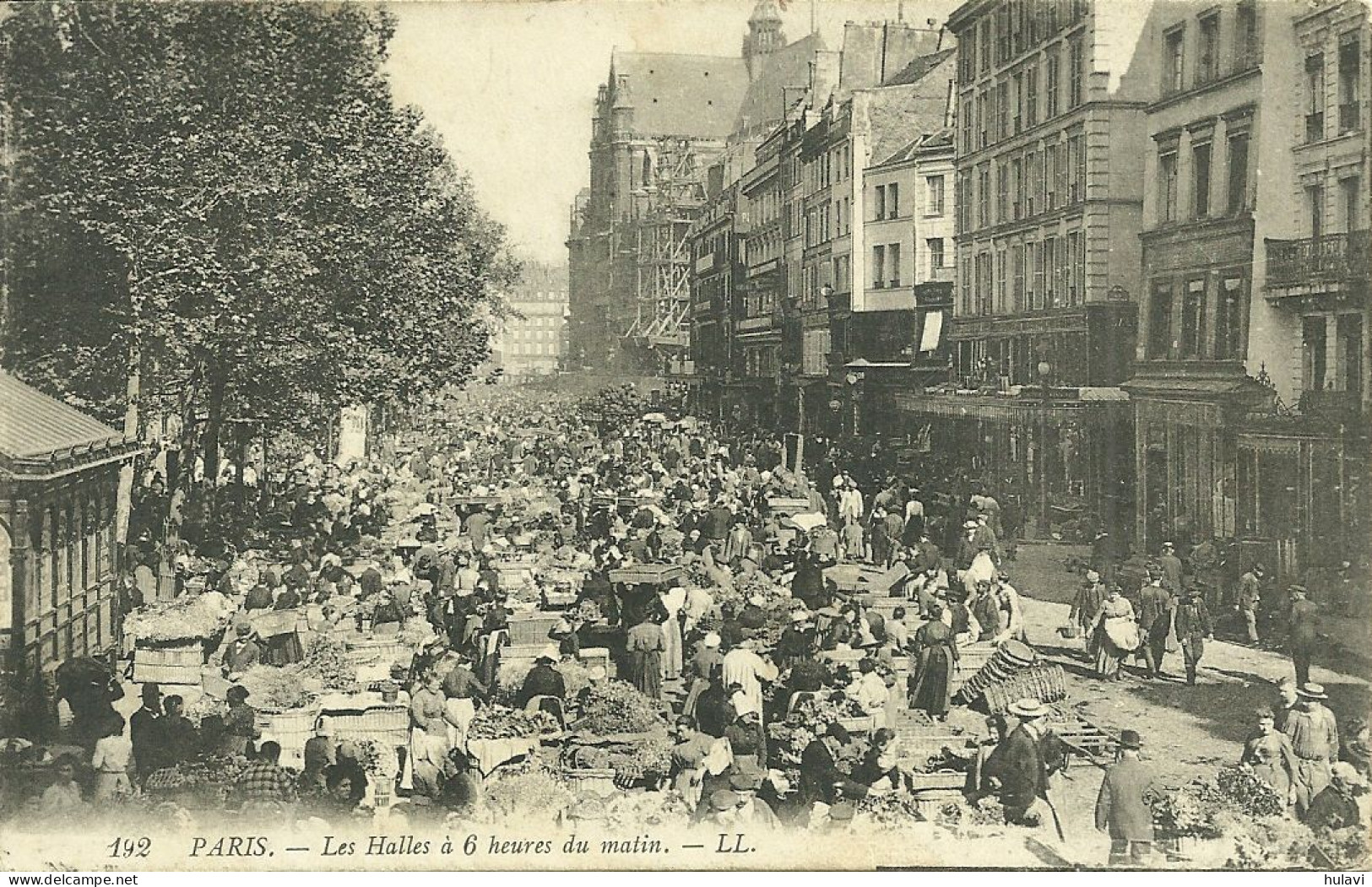 75  PARIS 1er - LES HALLES A 6 HEURES DU MATIN (ref 9075) - Paris (01)