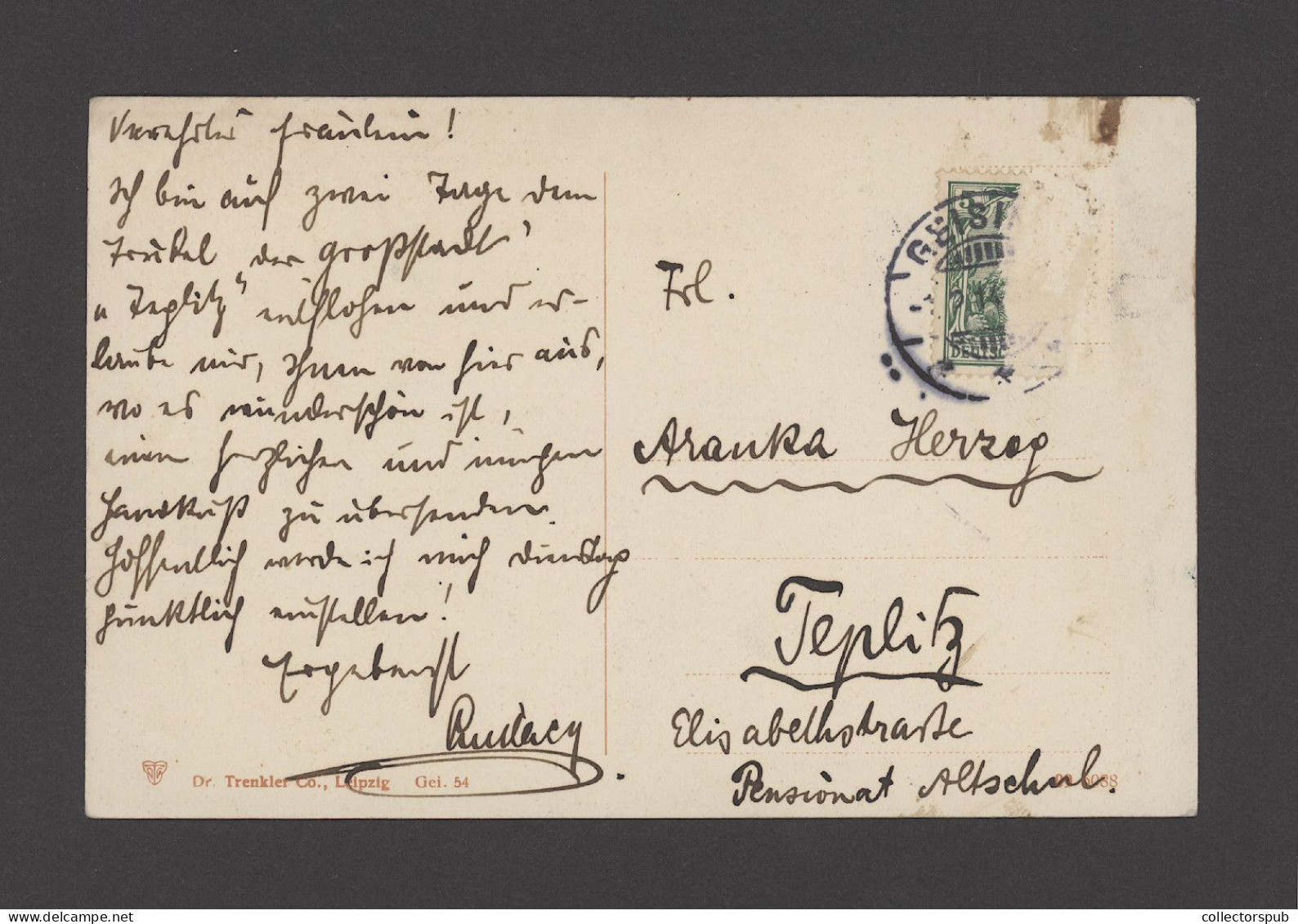 GEISING   Old Postcard  1914 - Other & Unclassified