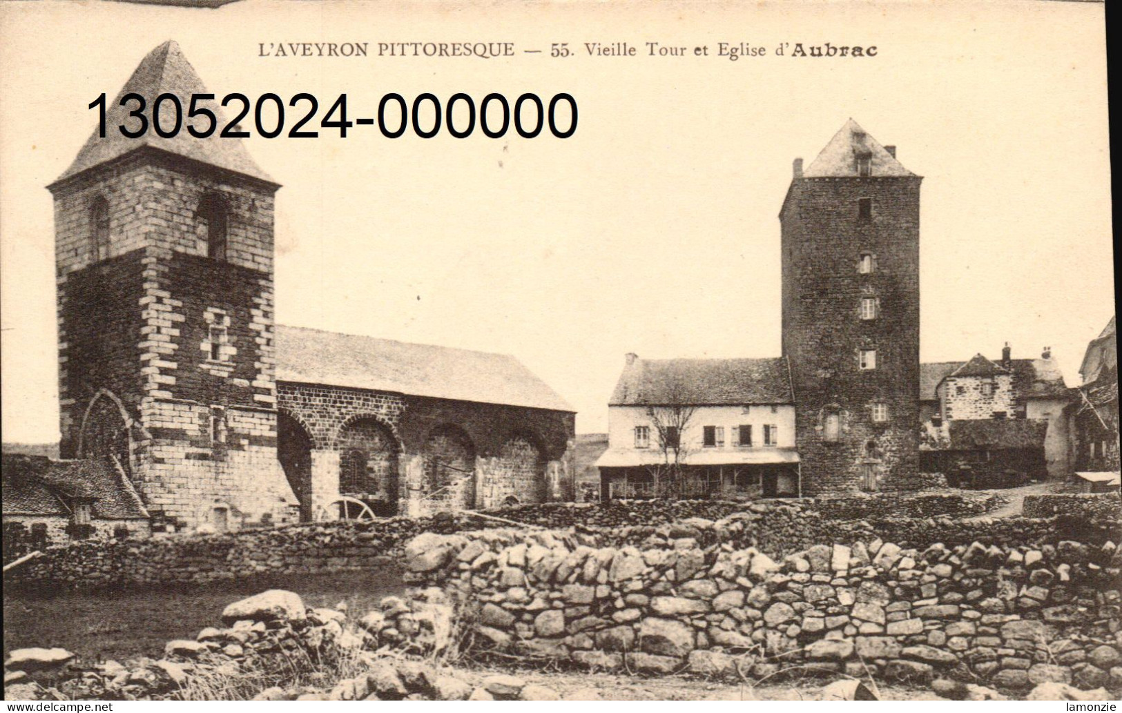 L' Aveyron Pittoresque. Cpa . - Vieille Tour Et Église D' AUBRAC.  (scans Recto - Verso) - Sonstige & Ohne Zuordnung