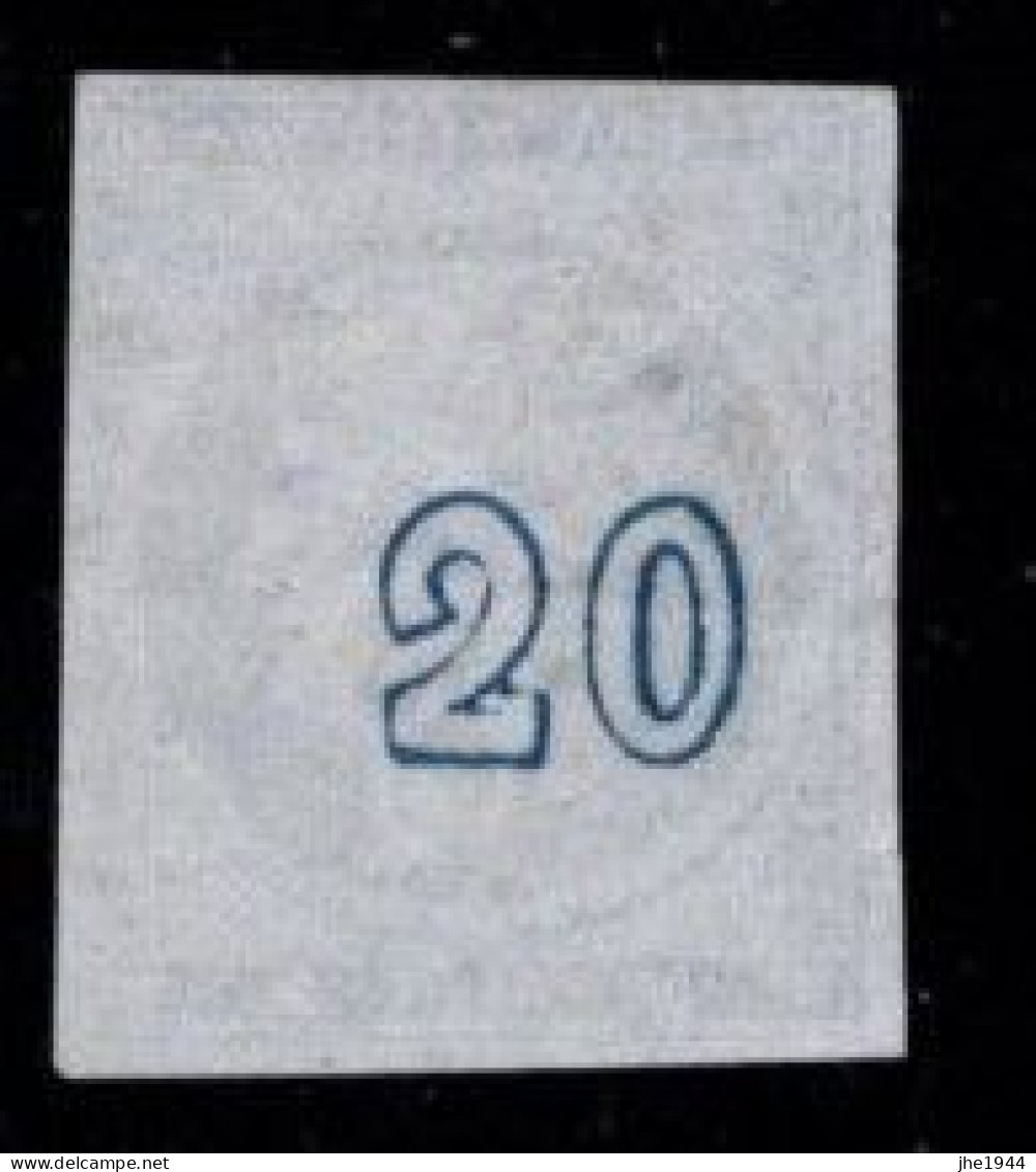 Grece N° 0021 Tête De Mercure Bleu 20 L Chiffre 20 Au Verso - Used Stamps