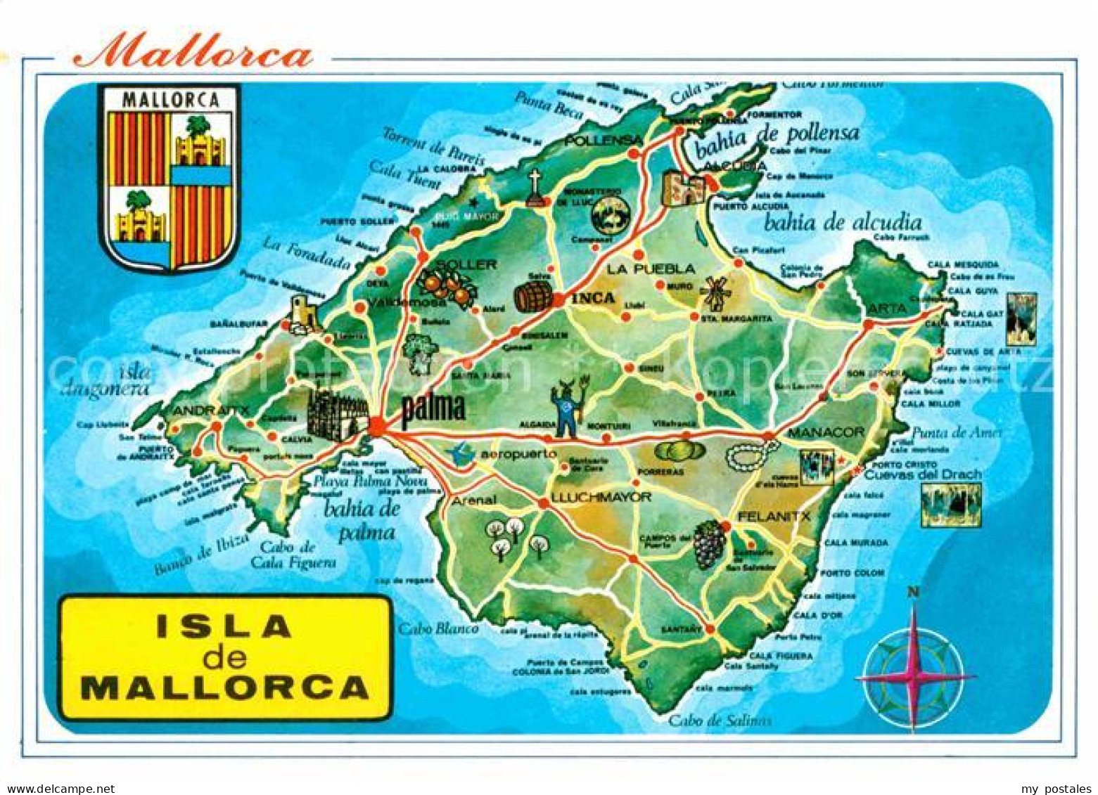 72842769 Mallorca Landkarte Spanien - Autres & Non Classés