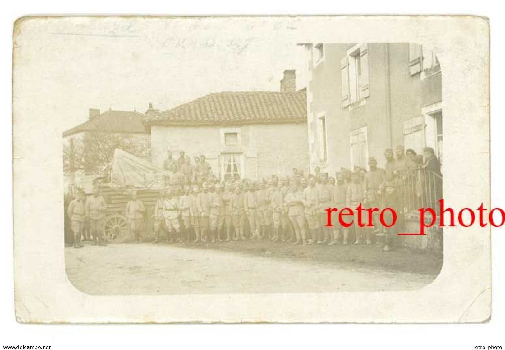 Cpa Carte-photo Hennezel ( Vosges ), Soldats 1918 - Weltkrieg 1914-18