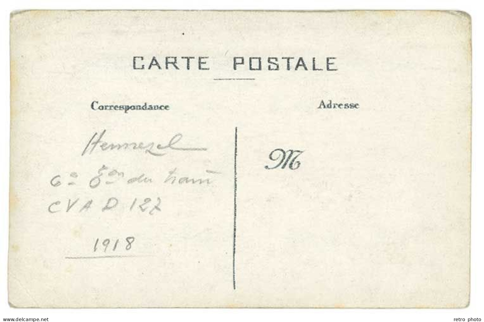 Cpa Carte-photo Hennezel ( Vosges ), Soldats 1918 - Weltkrieg 1914-18