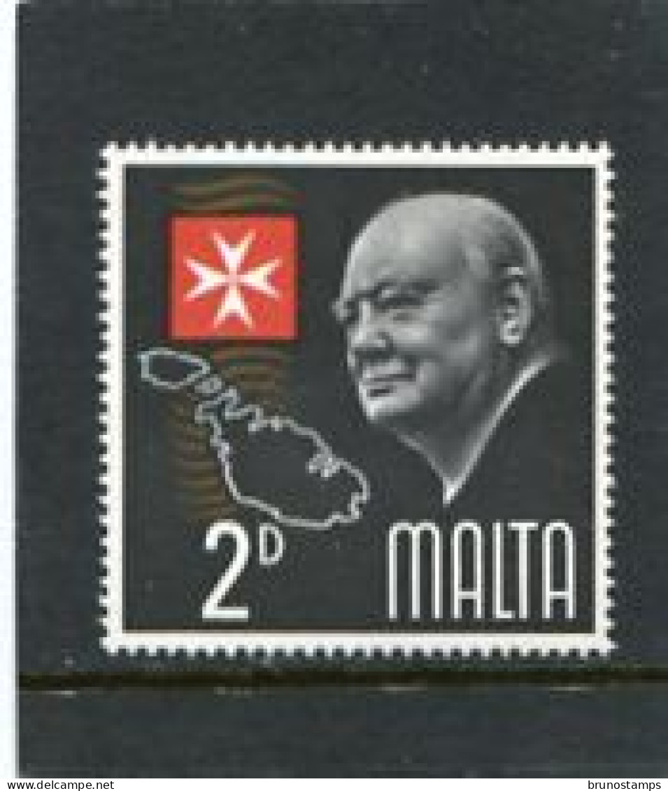 MALTA - 1966  2d  CHURCHILL  MINT NH - Malta